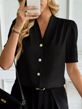 V-Neck Button-Down Shirt thumbnail 14
