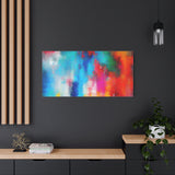 Vibrant Abstract Color Splash Matte Canvas Print thumbnail 85