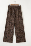 Leopard Print Elastic High Waist Loose Corduroy Pants thumbnail 7