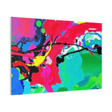 Abstract Neon Splash Matte Canvas Print — Vibrant Colorful Stretched Wall Art thumbnail 98