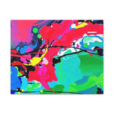 Abstract Neon Splash Matte Canvas Print — Vibrant Colorful Stretched Wall Art thumbnail 7