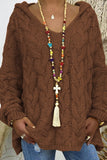 Cable-Knit Hooded Sweater thumbnail 3