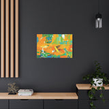 Abstract Orange & Green Canvas Art — Vibrant Modern Wall Decor thumbnail 61