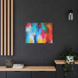 Vibrant Abstract Color Splash Matte Canvas Print thumbnail 67