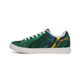 Low-Top Sneakers — Green Marble Swirl Leather Design thumbnail 4
