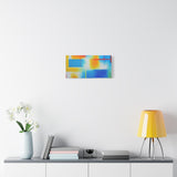 Abstract Color Field Matte Canvas Print — Vibrant Blue, Yellow & Red Stretched Wall Art thumbnail 42
