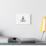 Yoga Skeleton Canvas Print — Meditating Skeleton Wall Art, Minimalist Gothic Home Decor thumbnail 15