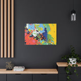 Abstract Color Splash Matte Canvas — Stretched Wall Art thumbnail 73