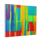 Abstract Rainbow Blocks Matte Canvas Print thumbnail 53