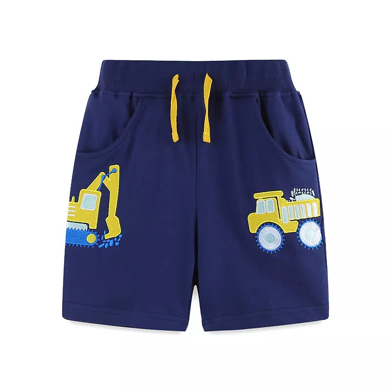 Children's Vehicle Print T-Shirt and Shorts Set