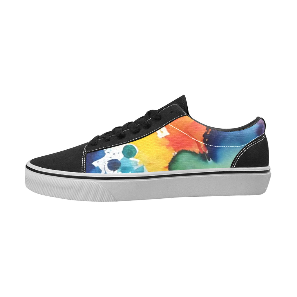 Men’s Lace-Up Canvas Oxford Shoes – Custom Printed, Casual & Lightweight