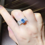 1 Carat Moissanite Zircon 925 Sterling Silver Ring thumbnail 1