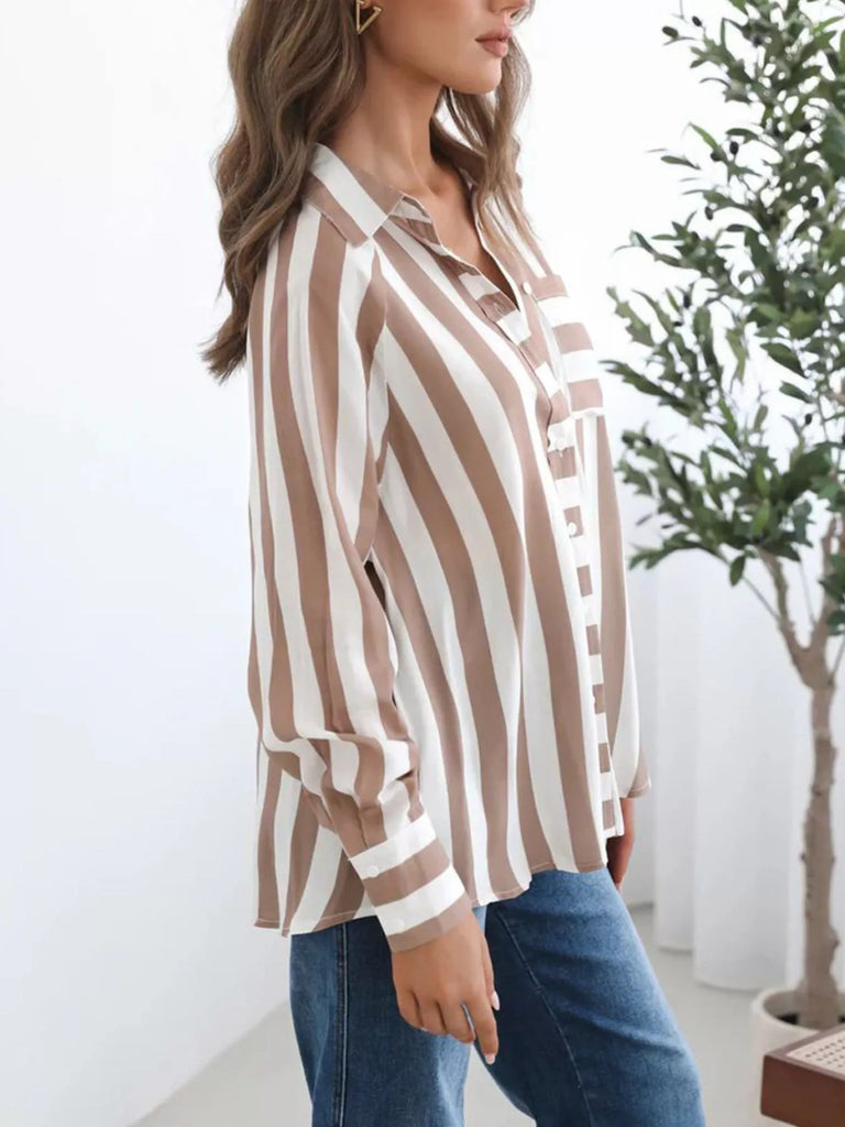 Striped Button-Down Shirt