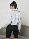 Houndstooth Zip-Up Jacket thumbnail 2