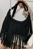 Suede Fringe Adjustable Strap Shoulder Bag thumbnail 13