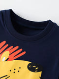 Children's Lion Graphic Round Neck T-Shirt thumbnail 3