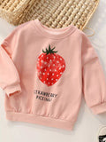 Children's Strawberry Picking Graphic Crew Neck Sweatshirt thumbnail 1