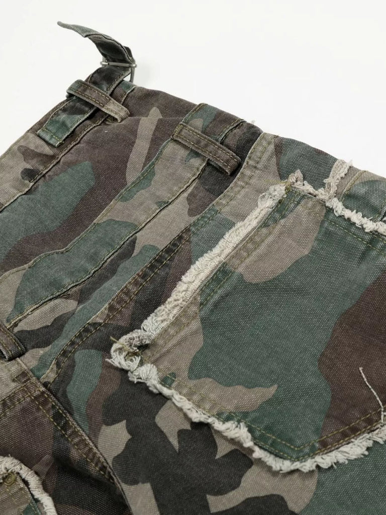 Men's Camouflage Wide-Leg Pants