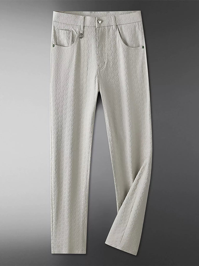 Men's Textured Straight-Leg Pants