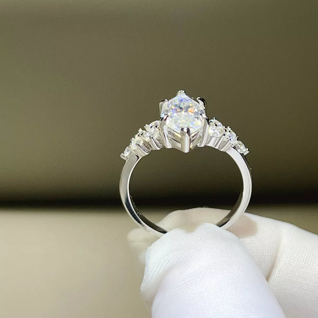 5 Carat 925 Sterling Silver Moissanite Ring