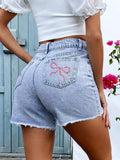 Frayed Hem Denim Shorts thumbnail 2