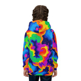 Kids Hoodie — Vibrant Rainbow Psychedelic All-Over Print thumbnail 5