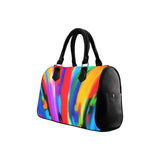 Abstract Art Barrel Type Handbag – Canvas & PU Leather Printed Handbag thumbnail 3