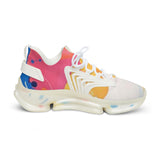 Men's Mesh Sneakers — Colorful Marble Athletic Shoes thumbnail 4