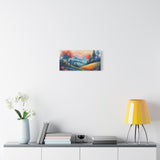 Watercolor Mountain Landscape Canvas Print — Stretched Matte Wall Art thumbnail 13