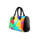 Abstract Art Barrel Type Handbag – Canvas & PU Leather Printed Handbag thumbnail 6