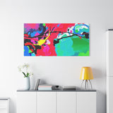 Abstract Neon Splash Matte Canvas Print — Vibrant Colorful Stretched Wall Art thumbnail 96