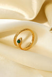 Snake Charmer Malachite Snake-Shaped Bypass Ring thumbnail 3