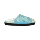 Blue Watercolor Cozy Slippers — Women's Indoor Soft House Shoes thumbnail 2
