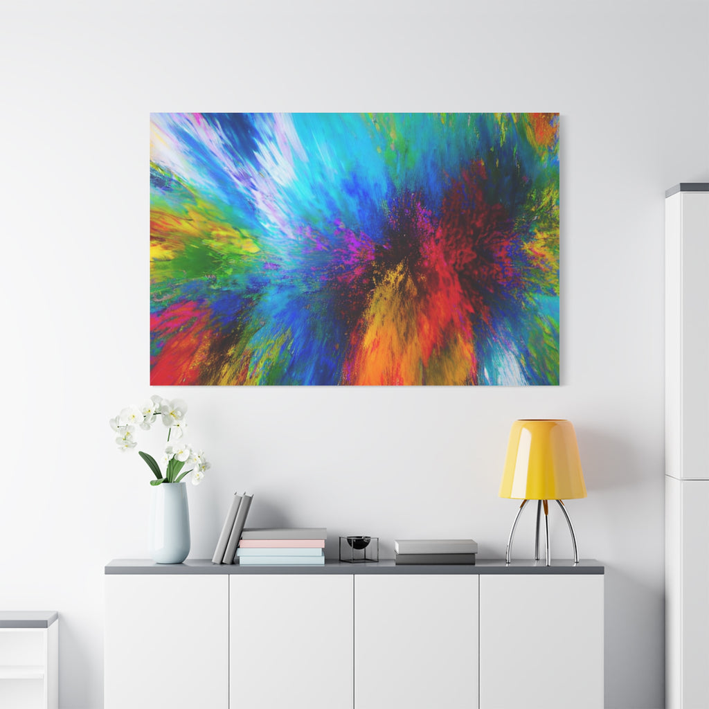 Abstract Color Explosion Matte Canvas Print