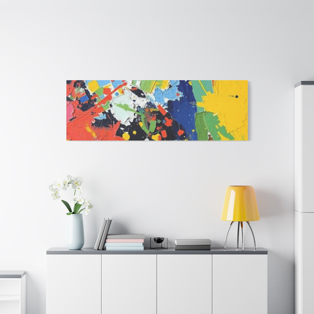 Abstract Color Splash Matte Canvas — Stretched Wall Art