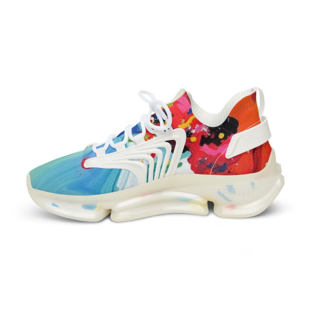 Men's Color Splash Mesh Sneakers — Vibrant Lightweight Athletic Shoes