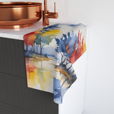 Autumn Watercolor Trees Hand Towel thumbnail 4