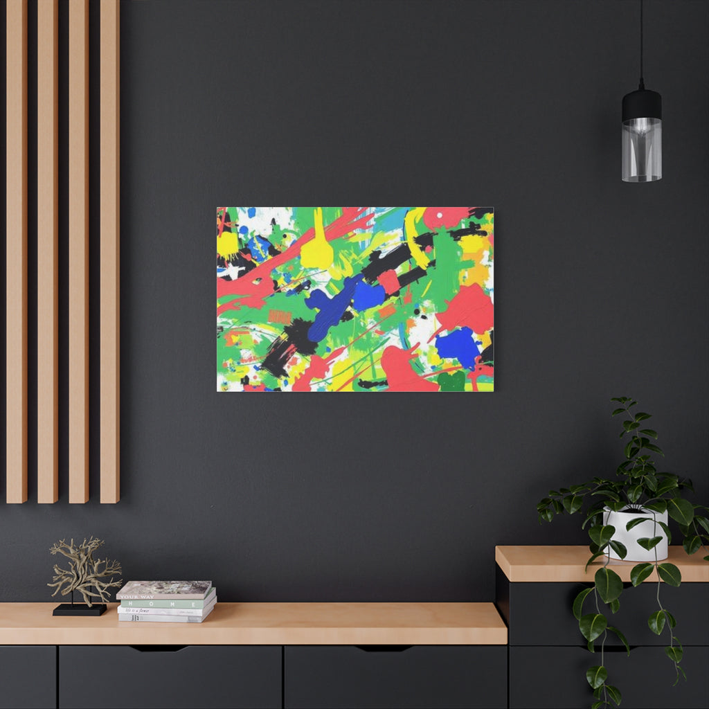 Abstract Color Splash Canvas Print — Vibrant Modern Wall Art