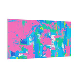 Neon Splash Abstract Canvas Print – Bright Pink & Aqua Modern Wall Art thumbnail 95