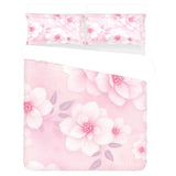 Blush Floral Serenity Bedding Set – Soft Elegant 3-Piece Duvet Cover Set thumbnail 2