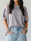 Square Crochet Detail Loose T Shirt thumbnail 4