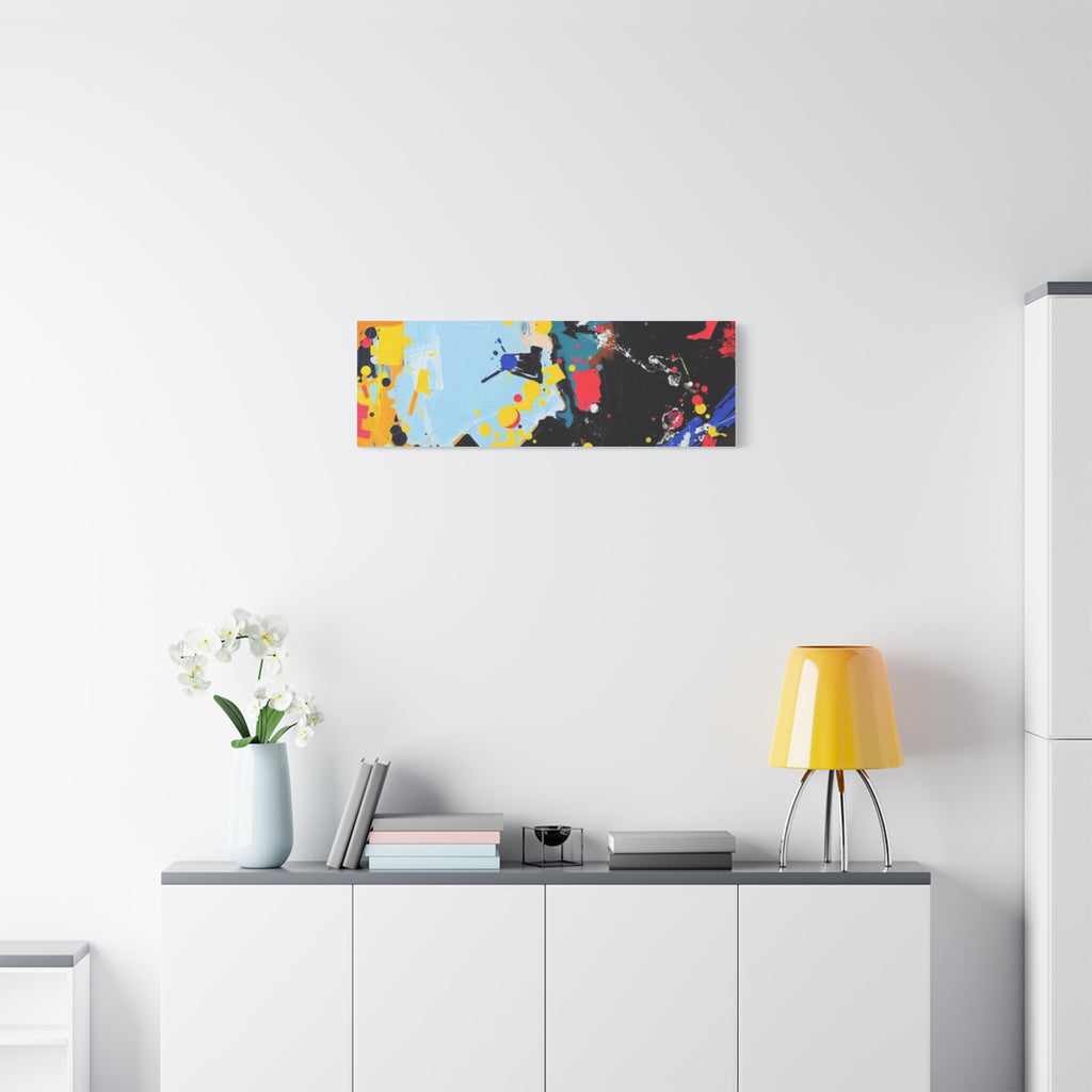 Abstract Color Splash Matte Canvas Print — Modern Stretched Wall Art
