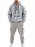 Men's Full Size Casual Half-Zip Hoodie and Cargo Pants Set Plus Size thumbnail 15