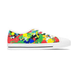 Color Splash Low Top Sneakers — Vibrant Abstract Women's Canvas Shoes thumbnail 2