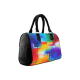 Watercolor Art Barrel Handbag – Canvas & PU Leather Printed On Demand thumbnail 4