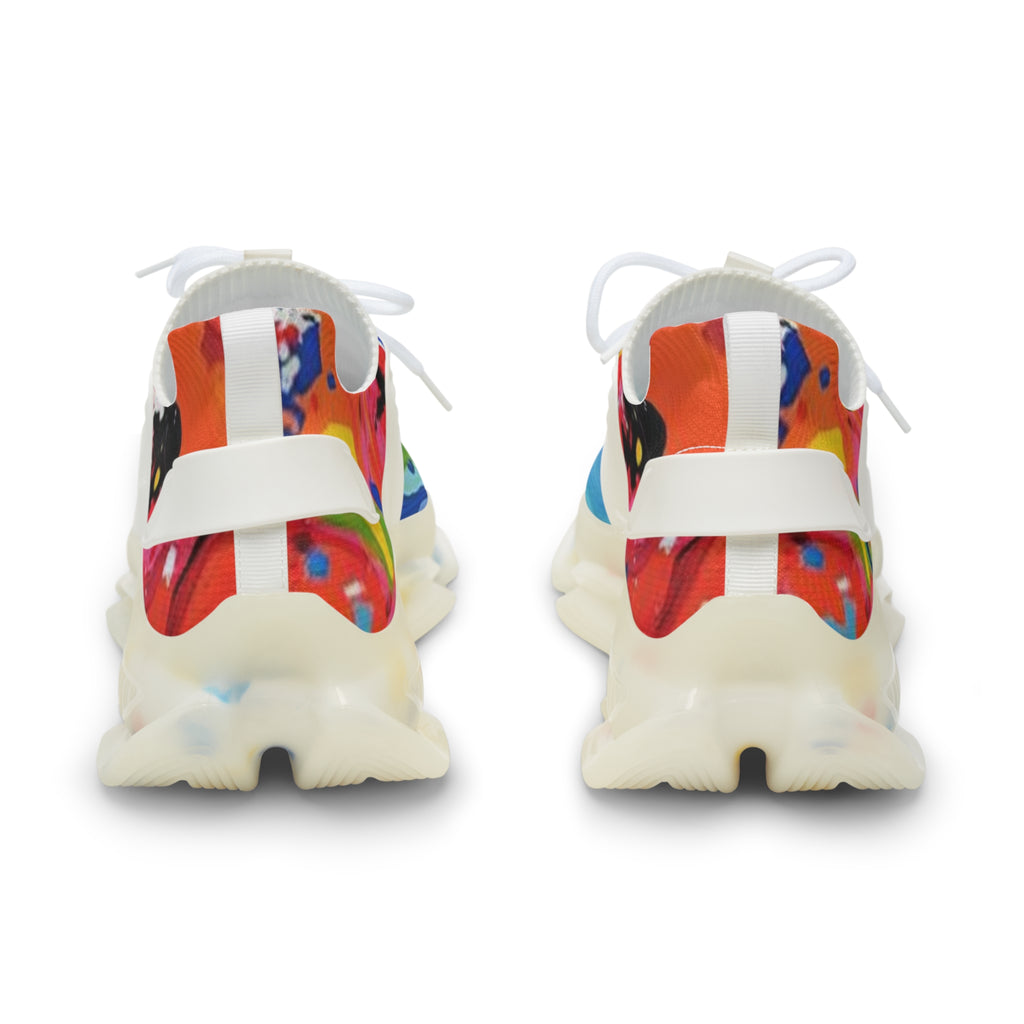 Men's Color Splash Mesh Sneakers — Vibrant Lightweight Athletic Shoes