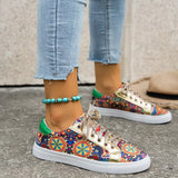 Printed Round Toe Sneakers thumbnail 3