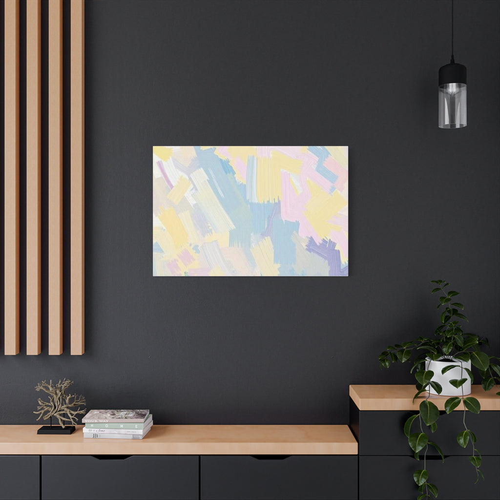 Pastel Abstract Brushstroke Canvas Wall Art