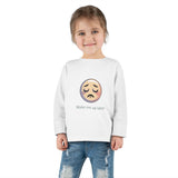 Toddler Long Sleeve Tee — 'Wake Me Up Later' Sleepy Emoji Kids Shirt thumbnail 12