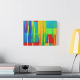 Abstract Rainbow Blocks Matte Canvas Print thumbnail 39